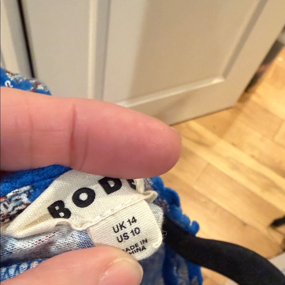 Boden Blue Patterned Blouse 10 - image 6